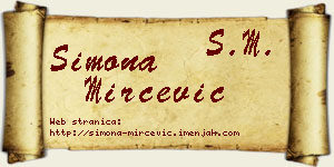 Simona Mirčević vizit kartica